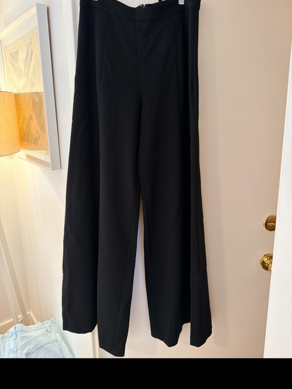 BCBGMaxAzria Black Wide-Leg Palazzo Dress Pants